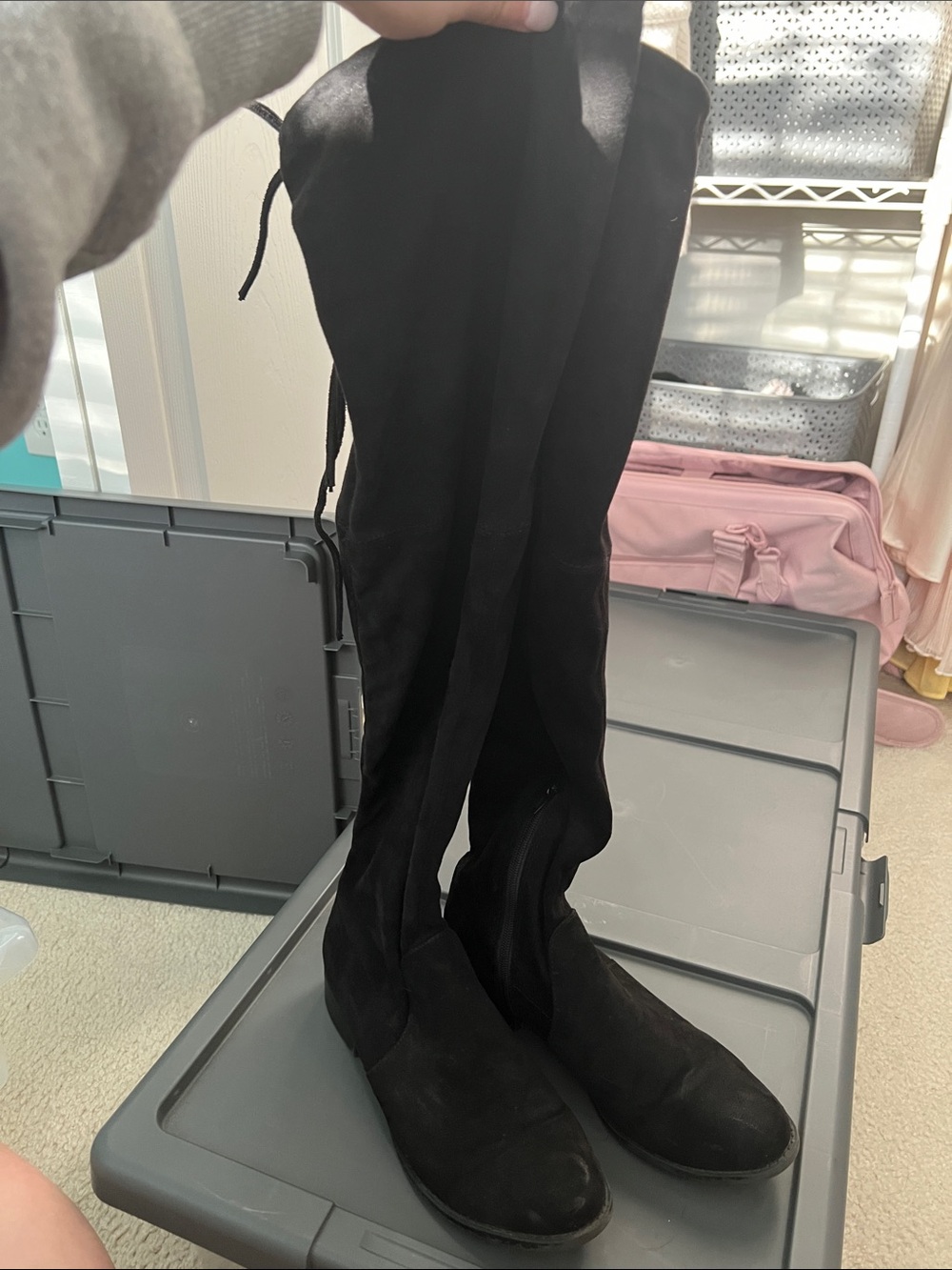 Merona Black Over-the-Knee Suede Boots